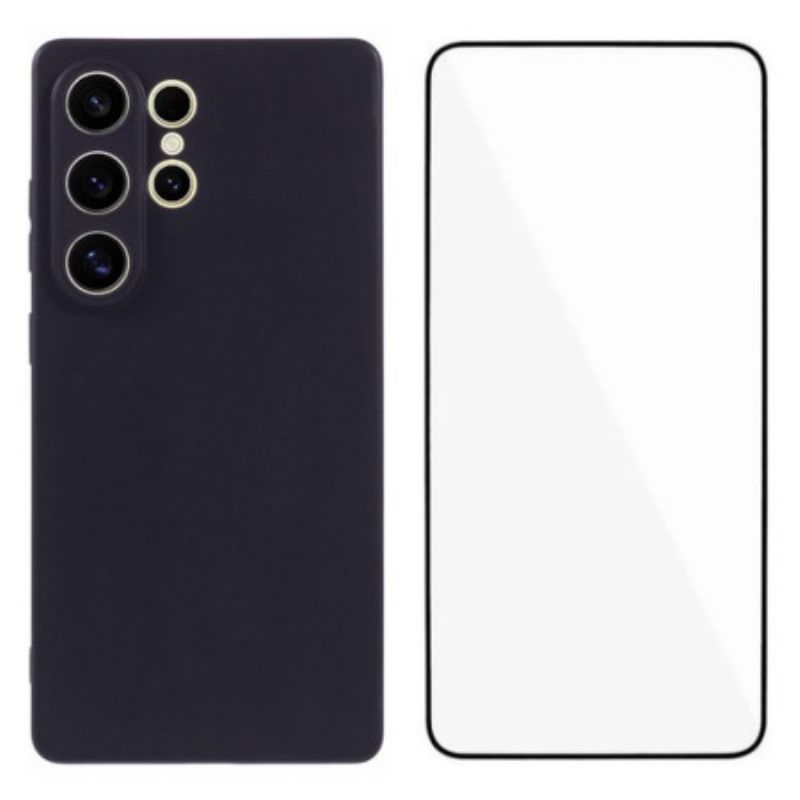 Κάλυμμα Samsung Galaxy S25 Ultra 5g Θήκες Κινητών Ματ Σιλικόνη Με Οθόνη Από Σκληρυμένο Γυαλί Προστατευτικό