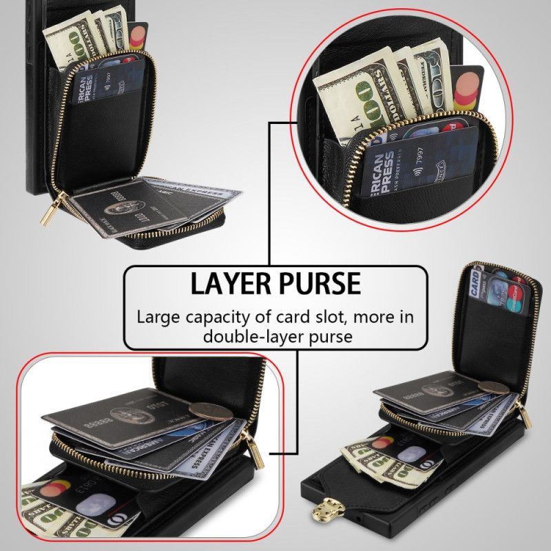 Κάλυμμα Samsung Galaxy S25 Ultra 5g Θήκες Κινητών Πορτοφόλι Με Φερμουάρ Και Ώμο