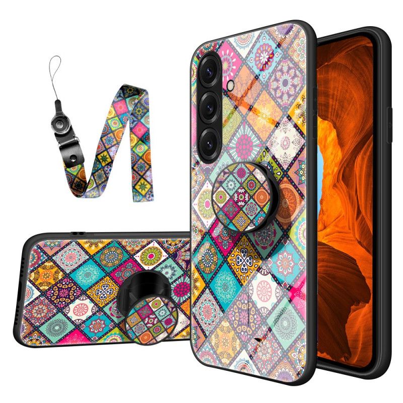 Κάλυμμα Samsung Galaxy S26 Βάση Patchwork Και Λουράκι