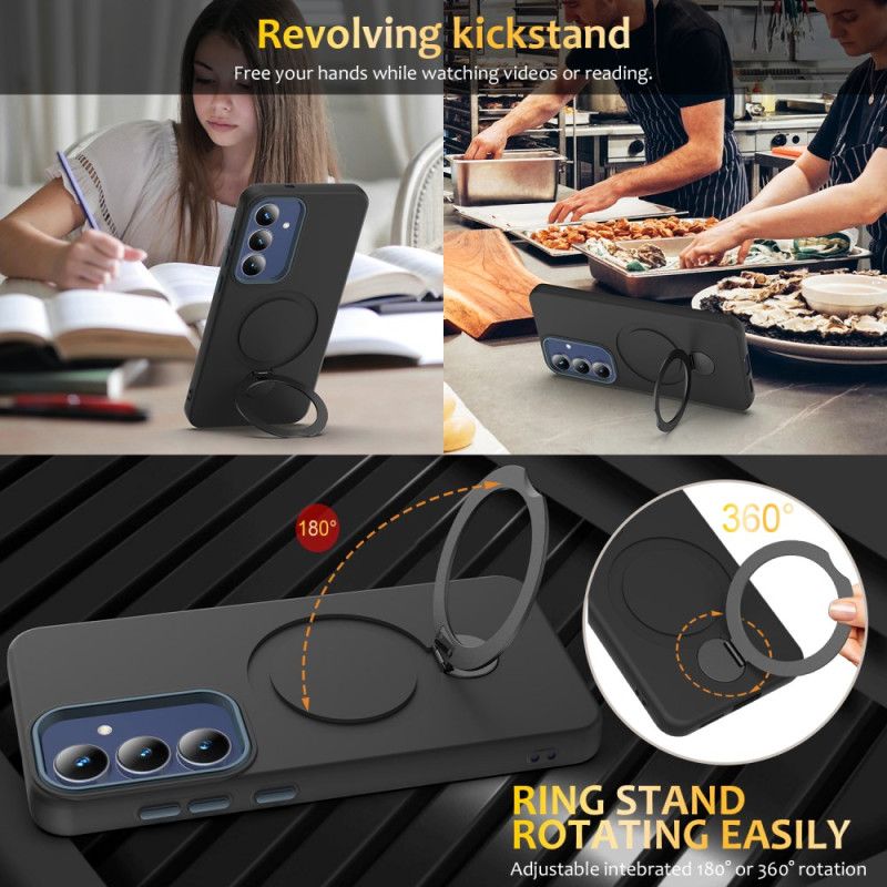 Κάλυμμα Samsung Galaxy S26 Plus Μαγνητική Με Περιστρεφόμενο Δακτύλιο Και Βάση Σιλικόνης
