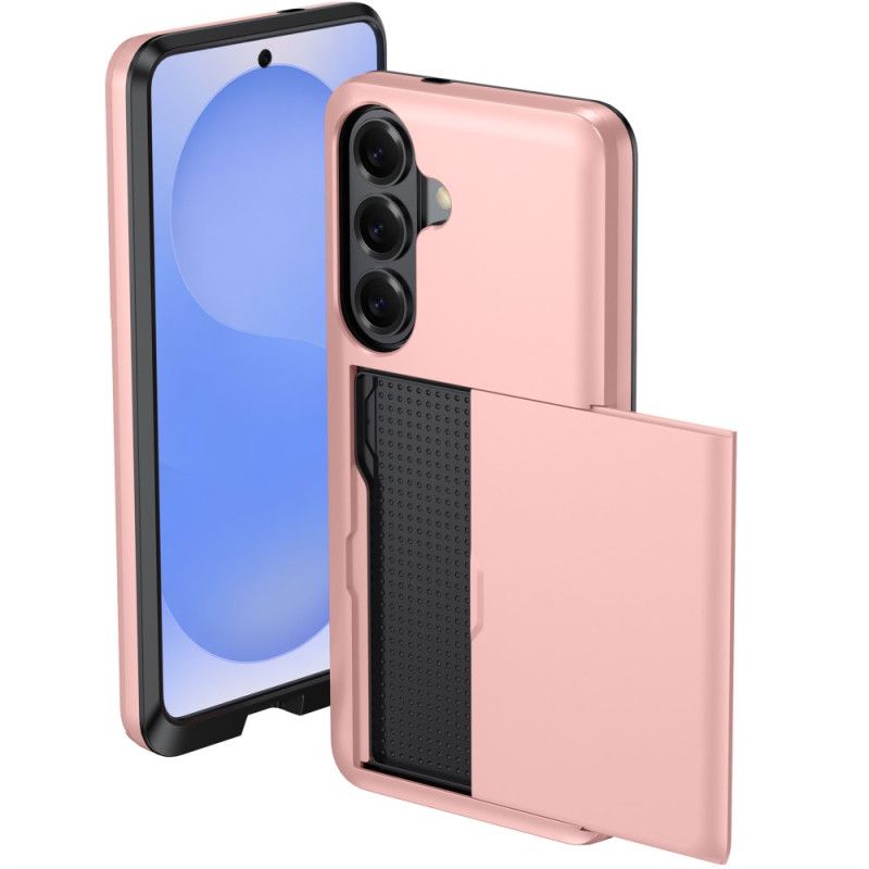 Κάλυμμα Samsung Galaxy S26 Plus Θήκη Καρτών Με Μεταλλικό Εφέ Σιλικόνης