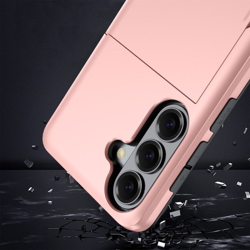 Κάλυμμα Samsung Galaxy S26 Plus Θήκη Καρτών Με Μεταλλικό Εφέ Σιλικόνης