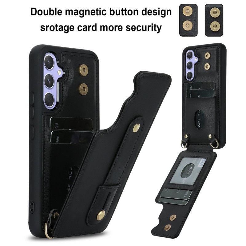 Κάλυμμα Samsung Galaxy S26 Θήκη Καρτών Και Ιμάντας Ώμου Σιλικόνης