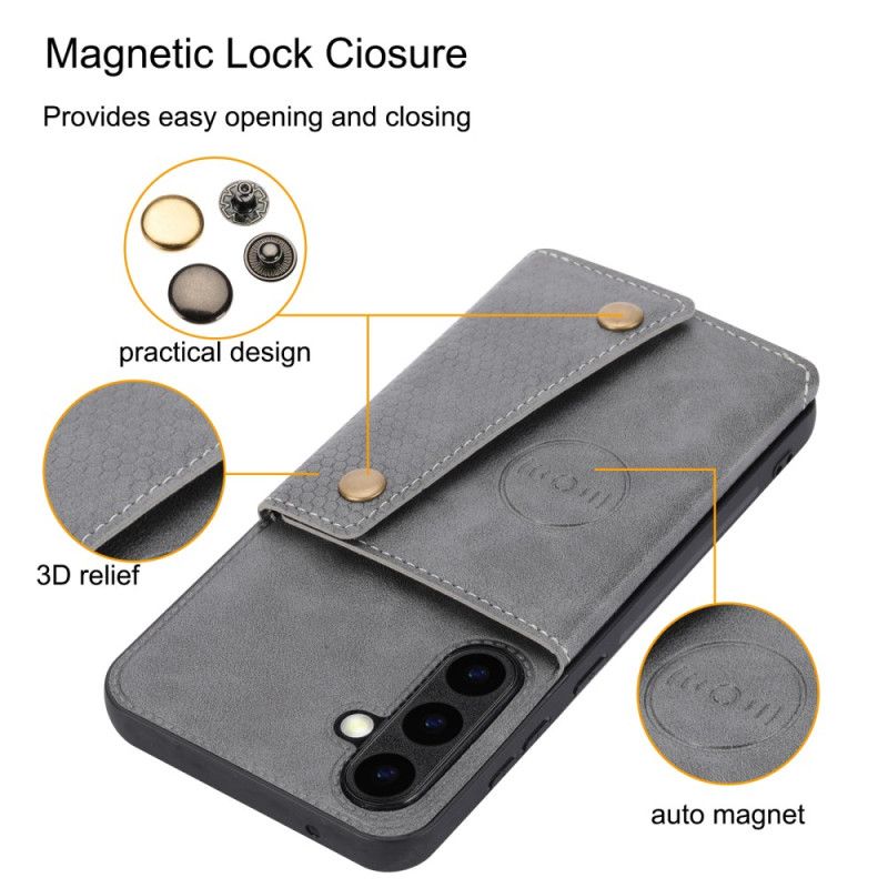 Κάλυμμα Samsung Galaxy S26 Θήκη Καρτών Με Εφέ Δέρματος Σιλικόνης