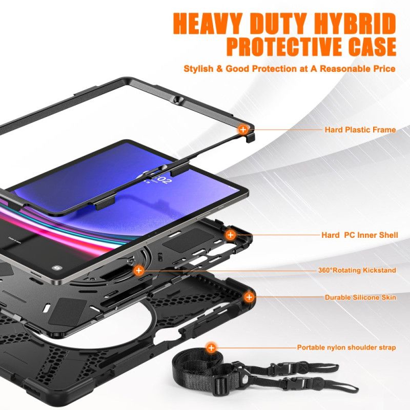Κάλυμμα Samsung Galaxy Tab S10 Plus Ανθεκτική Βάση Και Λουράκι Ώμου