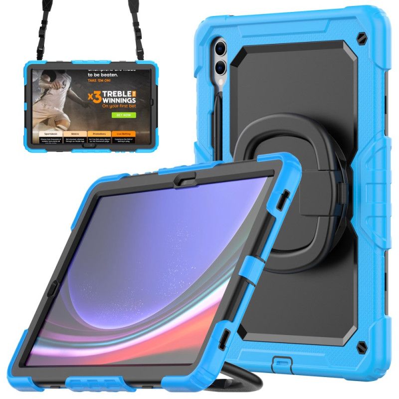 Κάλυμμα Samsung Galaxy Tab S10 Plus Υπερανθεκτική Προστασία Με Βάση Γραφίδας Και Ιμάντα Ώμου