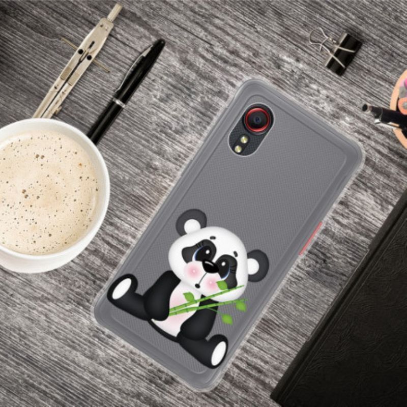 Κάλυμμα Samsung Galaxy XCover 5 Διαφανές Λυπημένο Panda σιλικόνης