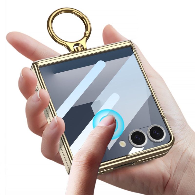 Κάλυμμα Samsung Galaxy Z Flip 7 Διαφανές Με Βάση Και Μαγνητική Προστασία Gkk Σιλικόνης