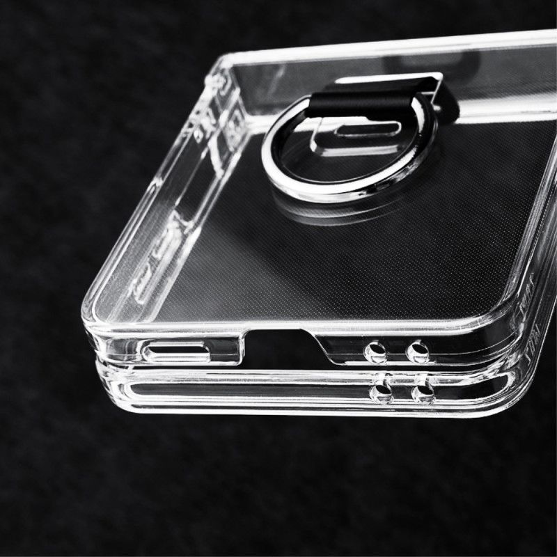 Κάλυμμα Samsung Galaxy Z Flip 7 Διαφανές Με Θήκη Δαχτυλιδιού
