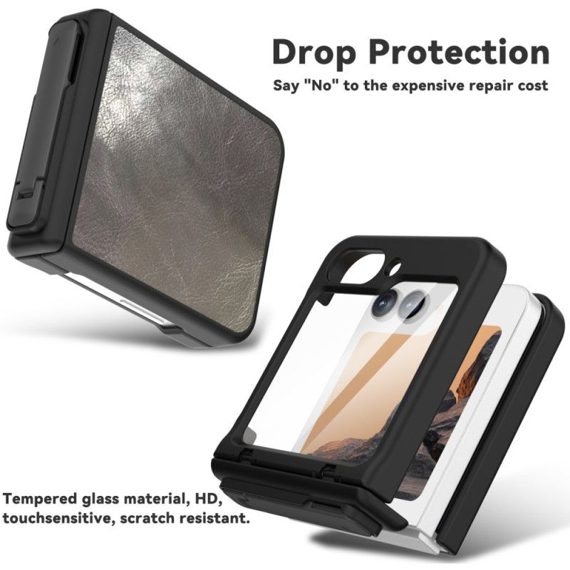 Κάλυμμα Samsung Galaxy Z Flip 7 Fe Βάση Με Εφέ Vintage Δέρματος