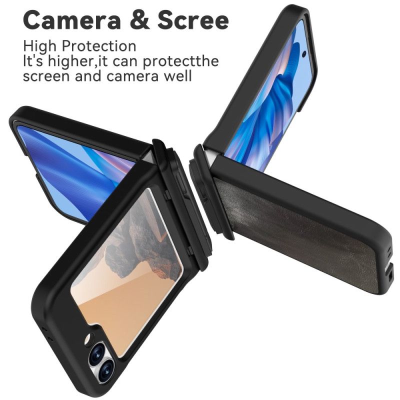 Κάλυμμα Samsung Galaxy Z Flip 7 Fe Βάση Με Εφέ Vintage Δέρματος