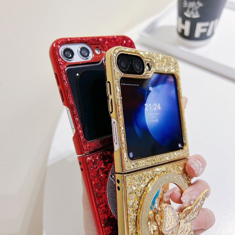 Κάλυμμα Samsung Galaxy Z Flip 7 Fe Βάση Πεταλούδας Με Στρας