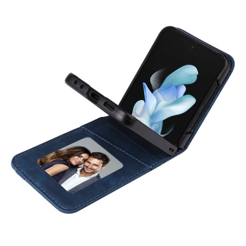 Κάλυμμα Samsung Galaxy Z Flip 7 Fe Δερμάτινη Θήκη Καρτών Με Εφέ