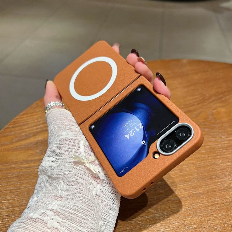 Κάλυμμα Samsung Galaxy Z Flip 7 Fe Δερμάτινη Υφή