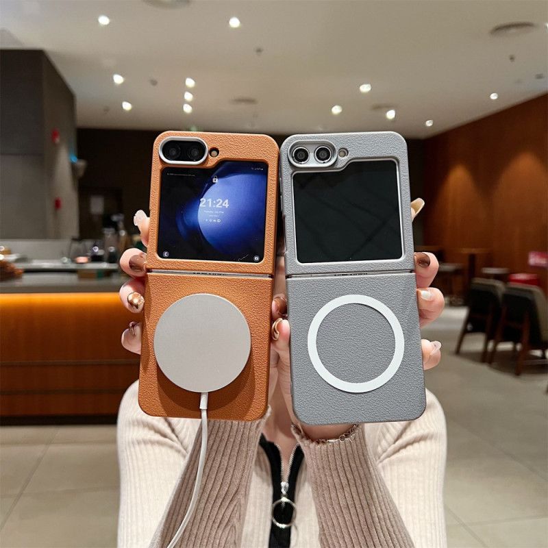 Κάλυμμα Samsung Galaxy Z Flip 7 Fe Δερμάτινη Υφή