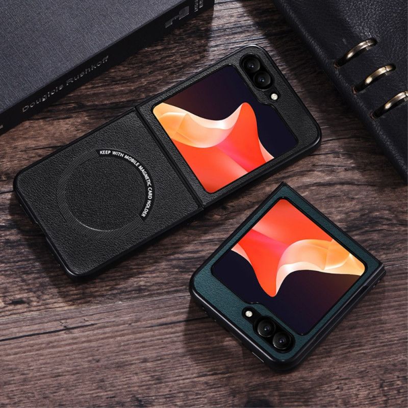 Κάλυμμα Samsung Galaxy Z Flip 7 Fe Δερμάτινο Εφέ Συμβατό Με Magsafe