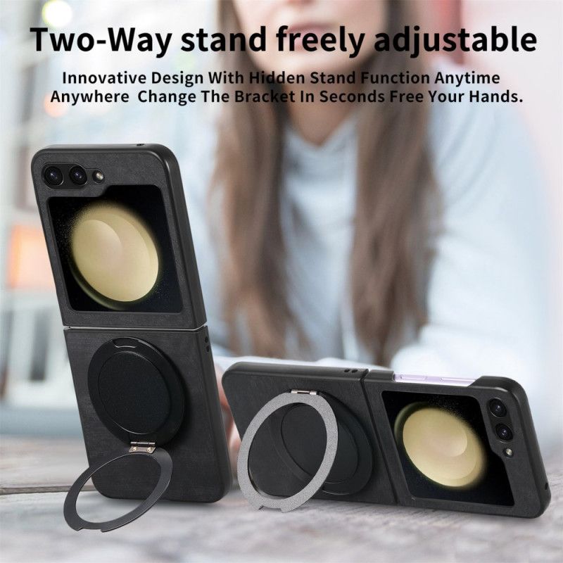 Κάλυμμα Samsung Galaxy Z Flip 7 Fe Εφέ Σουέτ Με Περιστροφή Βάση