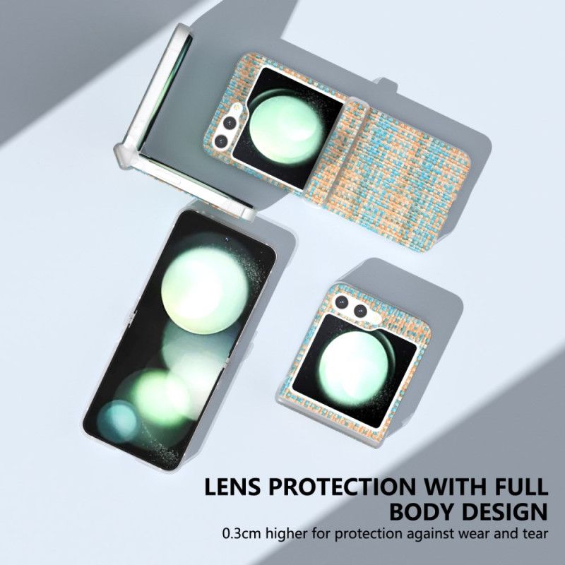 Κάλυμμα Samsung Galaxy Z Flip 7 Fe Εφέ Υφάσματος Σιλικόνης