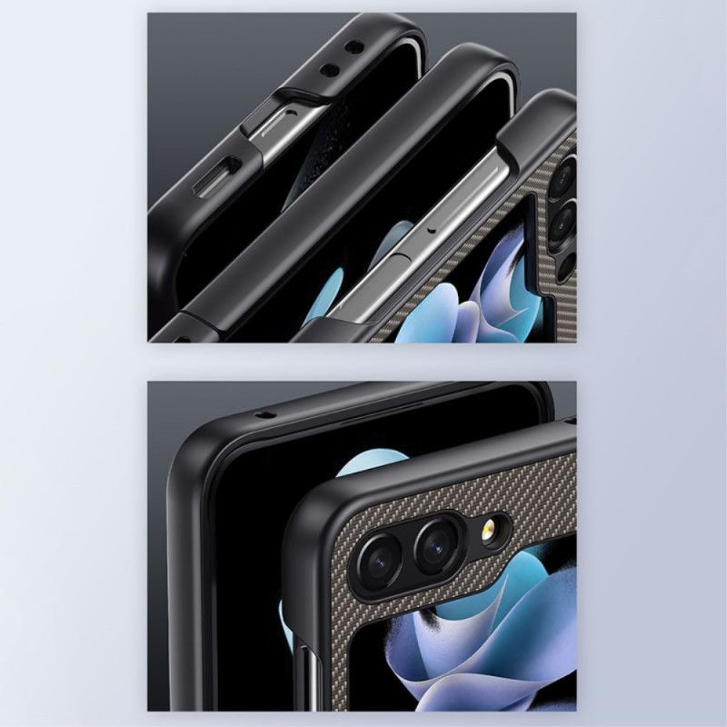 Κάλυμμα Samsung Galaxy Z Flip 7 Fe Φινίρισμα Από Ανθρακονήματα Σιλικόνης
