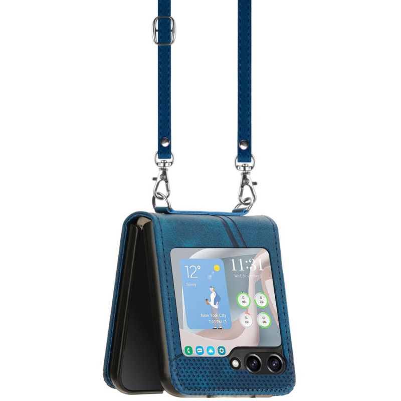 Κάλυμμα Samsung Galaxy Z Flip 7 Fe Γεωμετρικό Με Ιμάντα Ώμου