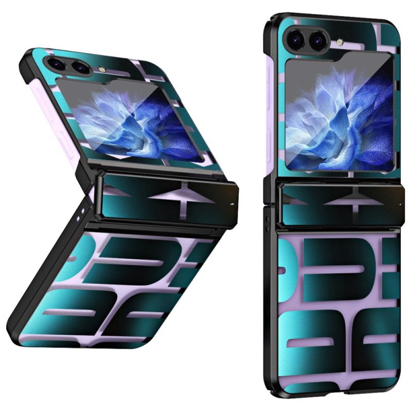 Κάλυμμα Samsung Galaxy Z Flip 7 Fe Γράμματα Με Μεμβράνη Από Σκληρυμένο Γυαλί Σιλικόνης