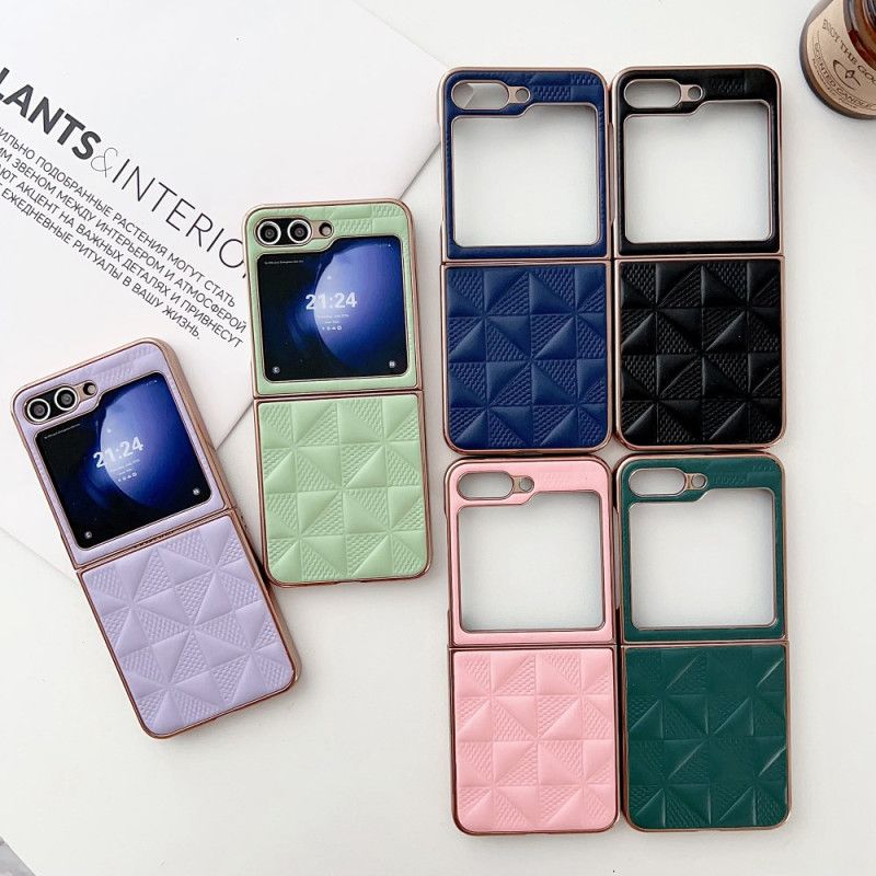 Κάλυμμα Samsung Galaxy Z Flip 7 Fe Καπιτονέ Άκρες Με Μεταλλικό Εφέ