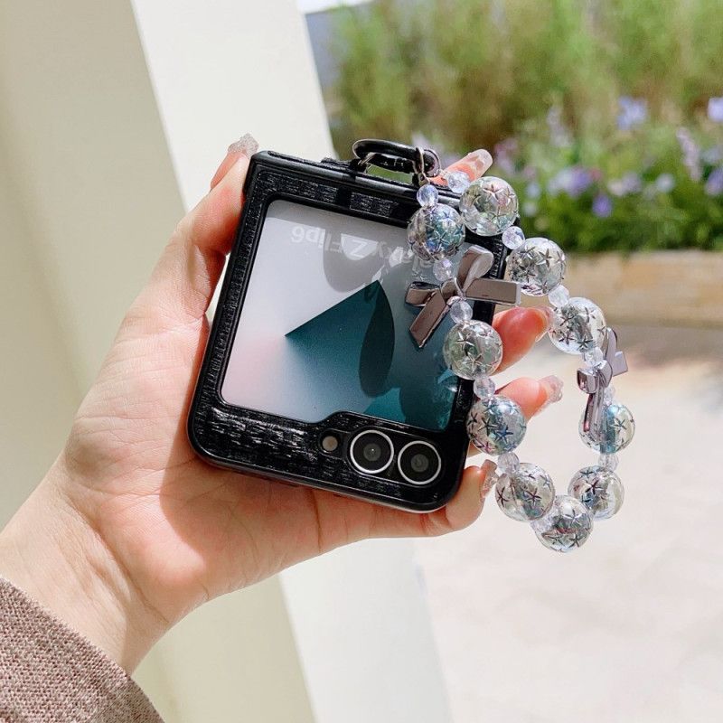 Κάλυμμα Samsung Galaxy Z Flip 7 Fe Λουράκι Καρπού Από Τεχνητό Δέρμα Και Πρωτότυπο