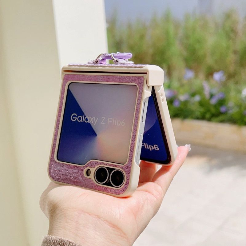 Κάλυμμα Samsung Galaxy Z Flip 7 Fe Λουράκι Καρπού Από Τεχνητό Δέρμα Και Πρωτότυπο