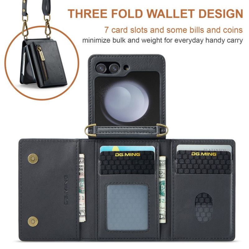 Κάλυμμα Samsung Galaxy Z Flip 7 Fe Λουράκι Χιαστί Dg.ming Σιλικόνης