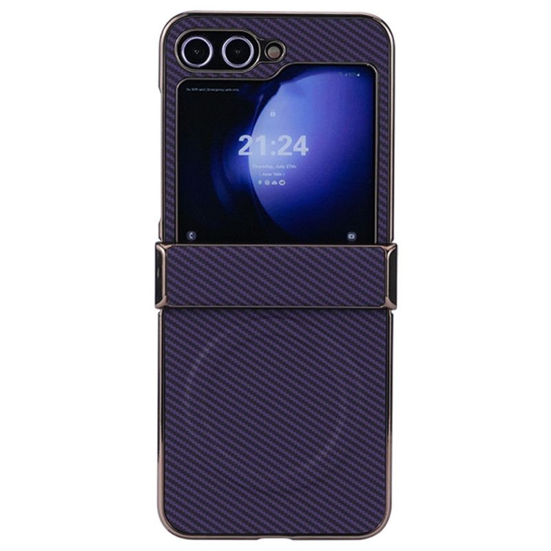 Κάλυμμα Samsung Galaxy Z Flip 7 Fe Μαγνητική Υφή Από Ίνες Άνθρακα