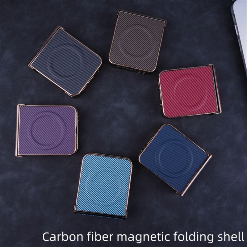 Κάλυμμα Samsung Galaxy Z Flip 7 Fe Μαγνητική Υφή Από Ίνες Άνθρακα