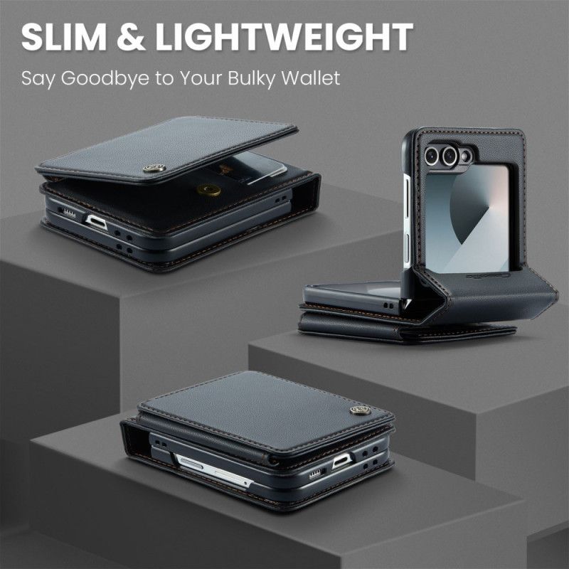 Κάλυμμα Samsung Galaxy Z Flip 7 Fe Προστασία Rfid 5 Υποδοχές Καρτών Σιλικόνης