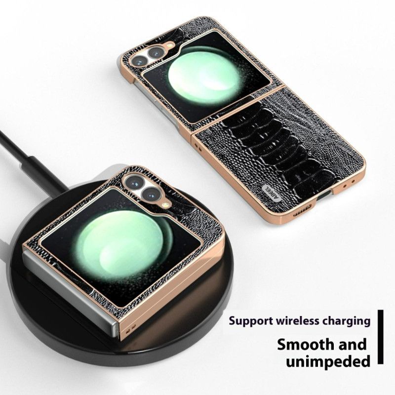 Κάλυμμα Samsung Galaxy Z Flip 7 Fe Στυλ Croco Σιλικόνης