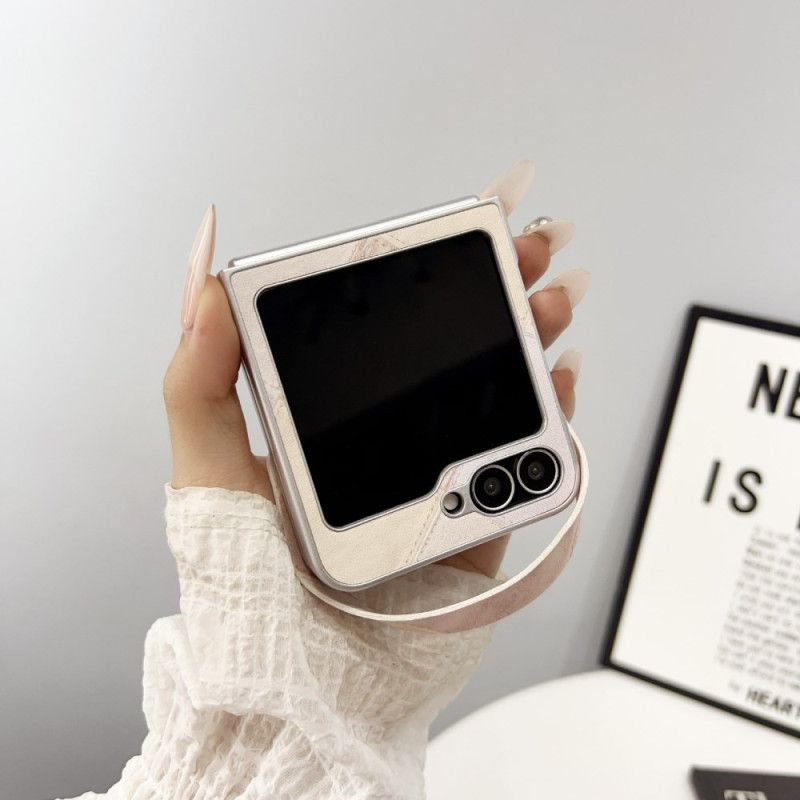 Κάλυμμα Samsung Galaxy Z Flip 7 Fe Σχέδιο Διαμαντιού Με Λουράκι