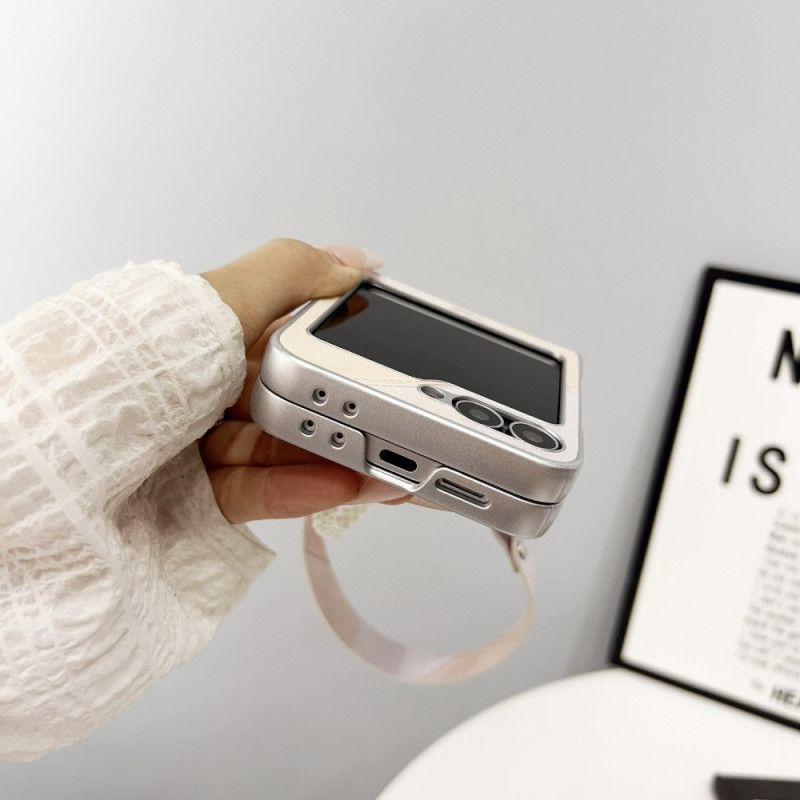 Κάλυμμα Samsung Galaxy Z Flip 7 Fe Σχέδιο Διαμαντιού Με Λουράκι