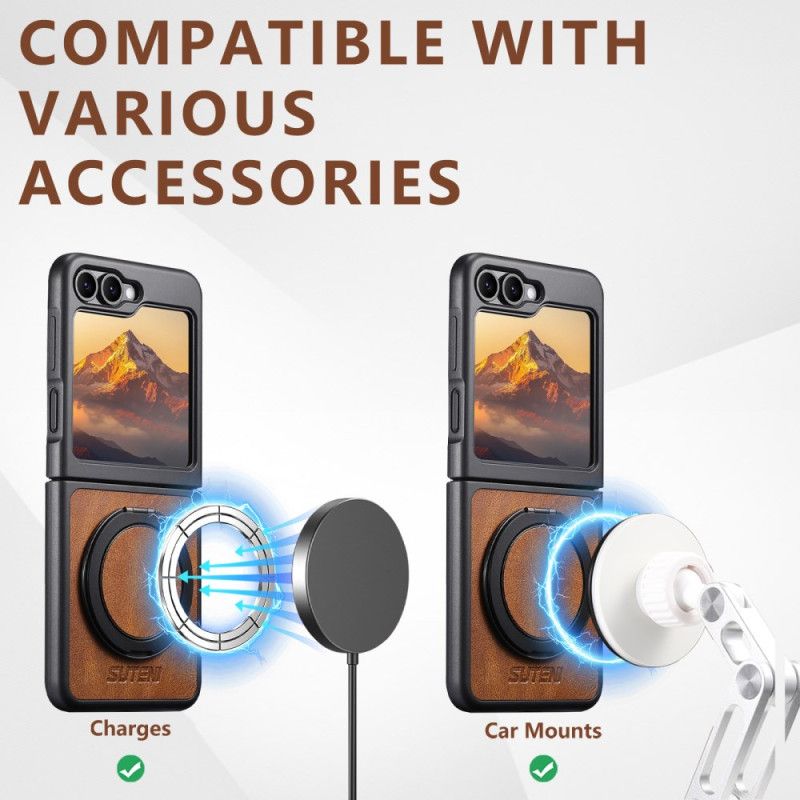 Κάλυμμα Samsung Galaxy Z Flip 7 Fe Συμβατό Με Magsafe Με Βάση Δαχτυλιδιού Suteni