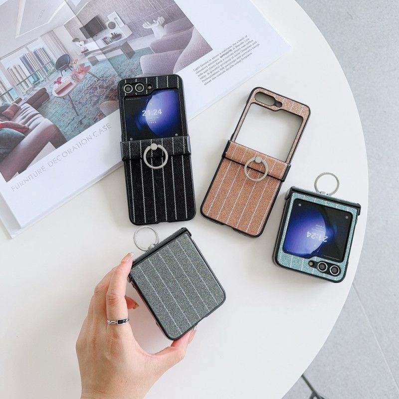 Κάλυμμα Samsung Galaxy Z Flip 7 Fe Θήκες Κινητών Δαχτυλίδι Με Ριγέ Σχέδιο