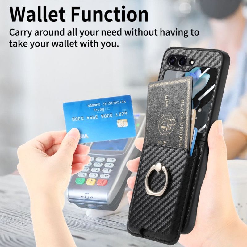 Κάλυμμα Samsung Galaxy Z Flip 7 Fe Θήκες Κινητών Θήκη Για Κάρτες Από Ανθρακονήματα