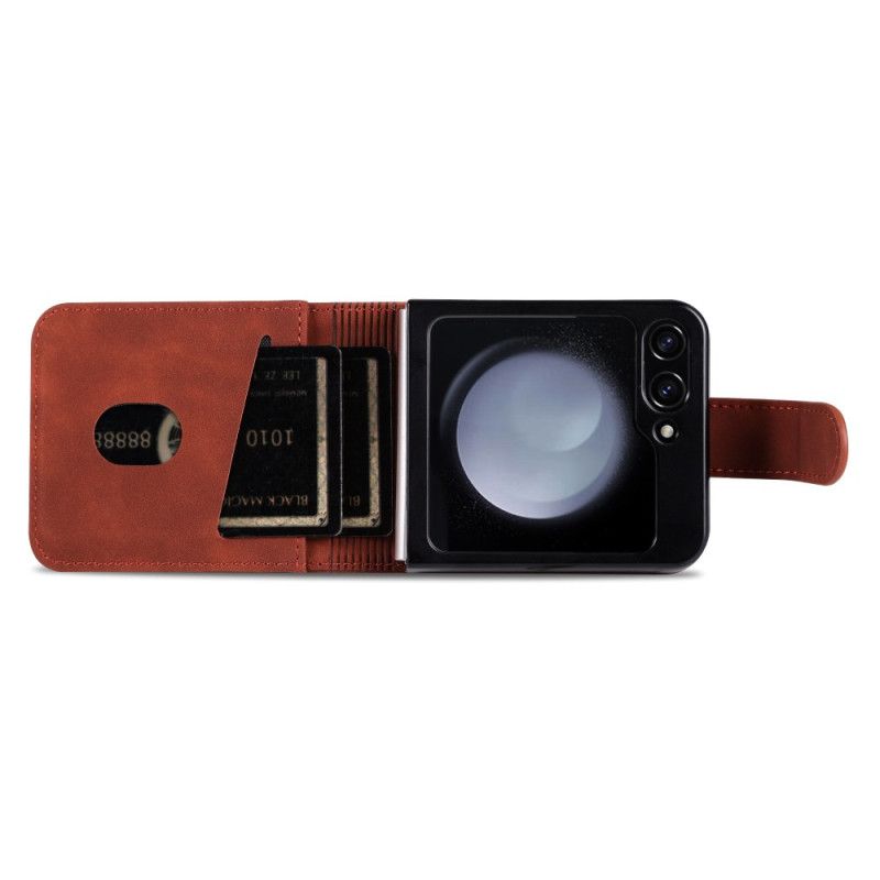 Κάλυμμα Samsung Galaxy Z Flip 7 Fe Θήκες Κινητών Θήκη Καρτών Azns Από Τεχνητό Δέρμα