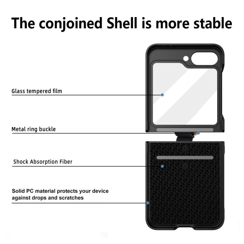 Κάλυμμα Samsung Galaxy Z Flip 7 Fe Θήκη Δαχτυλιδιού Και Προστατευτική Μεμβράνη