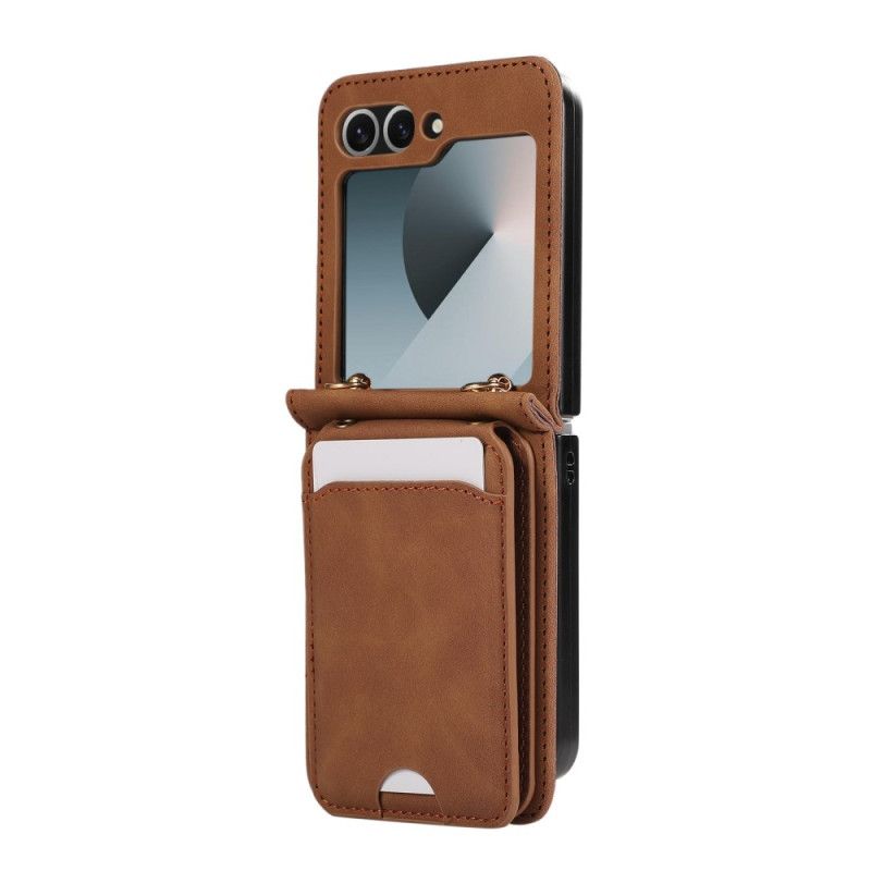 Κάλυμμα Samsung Galaxy Z Flip 7 Fe Θήκη Κάρτας Και Λουράκι Ώμου