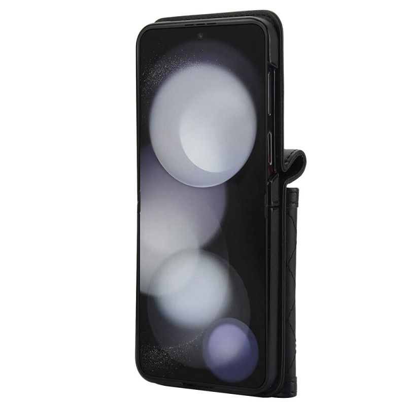 Κάλυμμα Samsung Galaxy Z Flip 7 Fe Θήκη Κάρτας Λουράκι Ώμου Και Κορδόνι