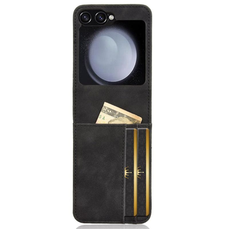 Κάλυμμα Samsung Galaxy Z Flip 7 Fe Θήκη Καρτών Σε Στυλ Δέρματος Σιλικόνης