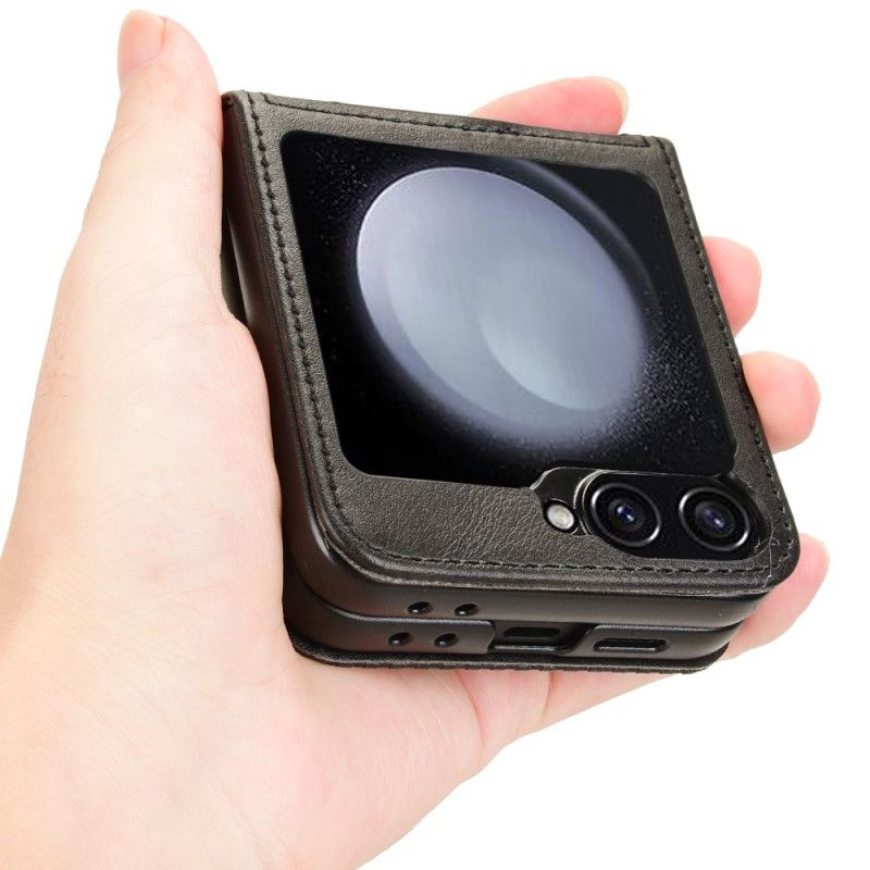 Κάλυμμα Samsung Galaxy Z Flip 7 Fe Θήκη Καρτών Σε Στυλ Ρετρό Δέρματος