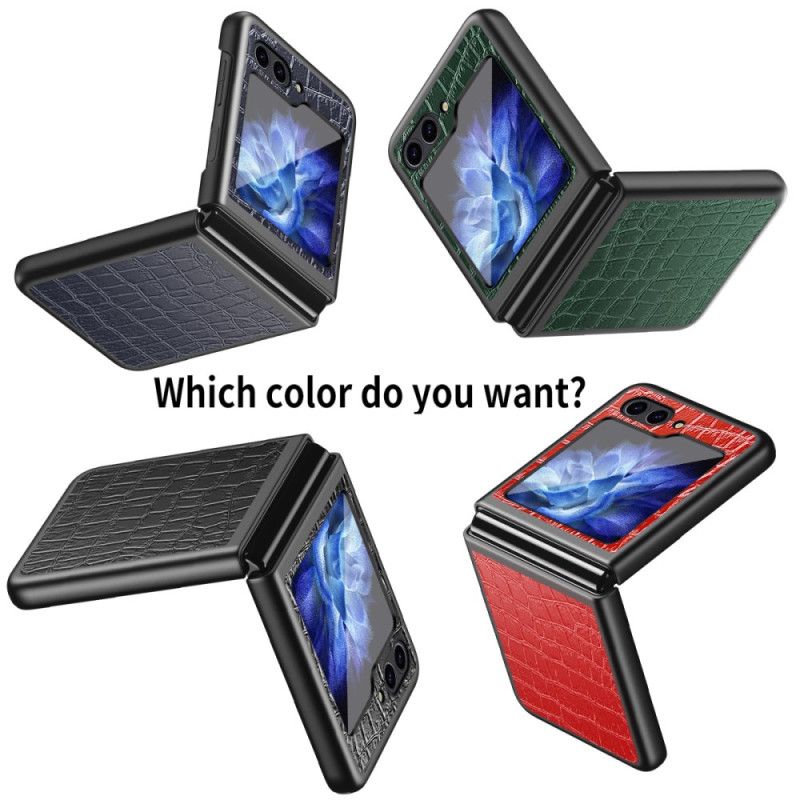 Κάλυμμα Samsung Galaxy Z Flip 7 Fe Υφή Κροκόδειλου Σιλικόνης