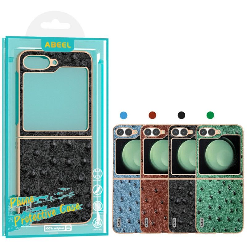 Κάλυμμα Samsung Galaxy Z Flip 7 Fe Υφή Στρουθοκαμήλου Σιλικόνης