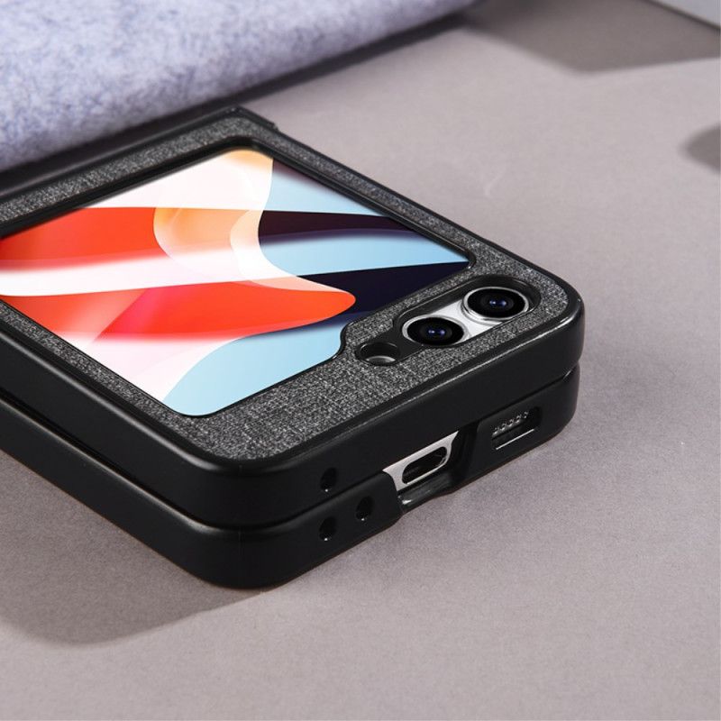 Κάλυμμα Samsung Galaxy Z Flip 7 Fe Υφή Υφάσματος Σιλικόνης