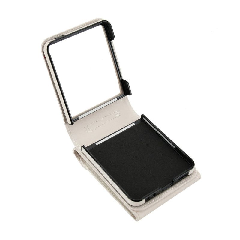 Κάλυμμα Samsung Galaxy Z Flip 7 Καπιτονέ Πορτοφόλι Και Λουράκι Σιλικόνης