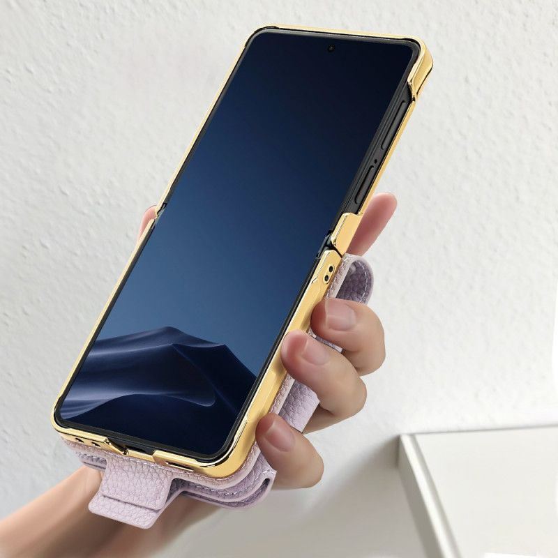 Κάλυμμα Samsung Galaxy Z Flip 7 Καθρέφτης Και Θήκη Καρτών Σιλικόνης