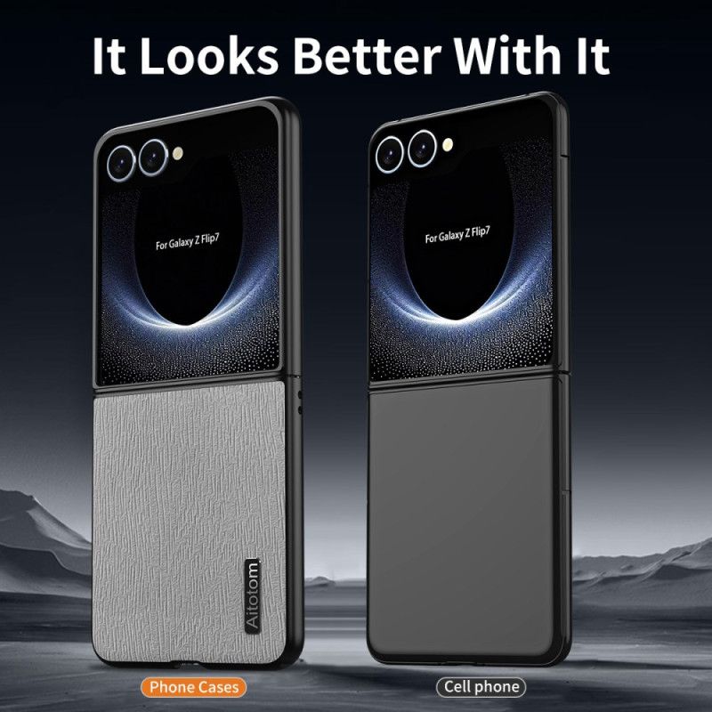 Κάλυμμα Samsung Galaxy Z Flip 7 Ξύλινη Υφή Σιλικόνης